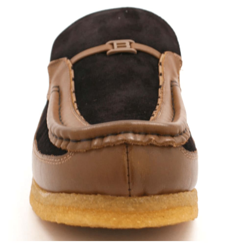 British Walkers Power Men's Crepe Sole Leather and Suede Slip On Shoes