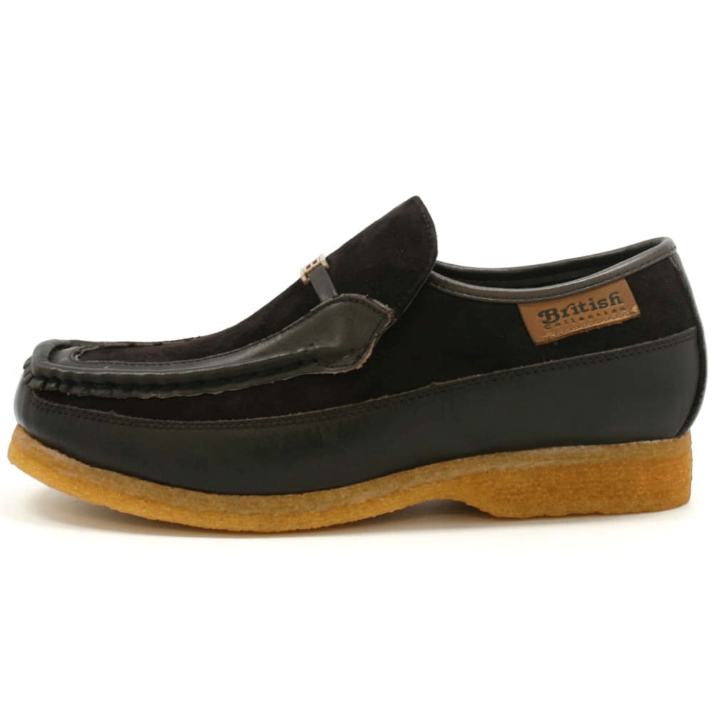 British Walkers Power Men's Crepe Sole Leather and Suede Slip On Shoes