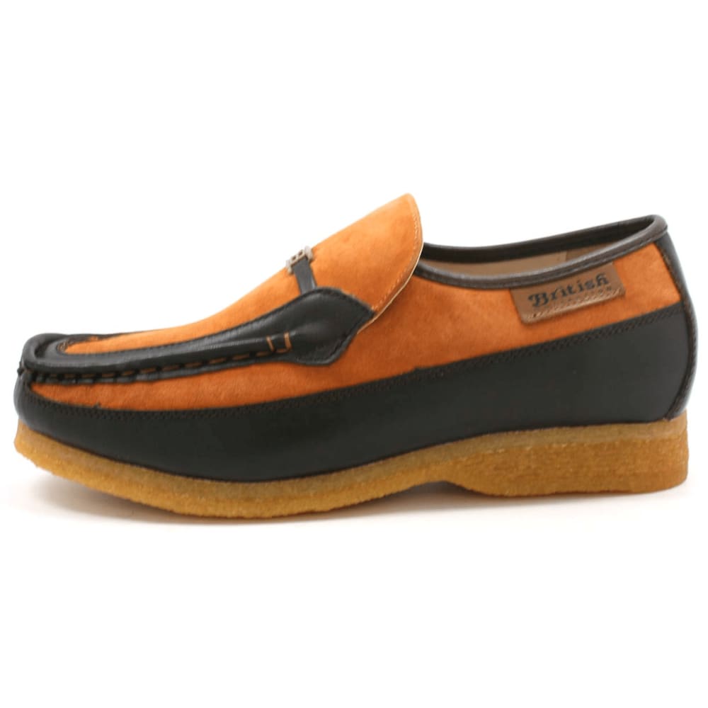 British Walkers Power Men's Crepe Sole Leather and Suede Slip On Shoes