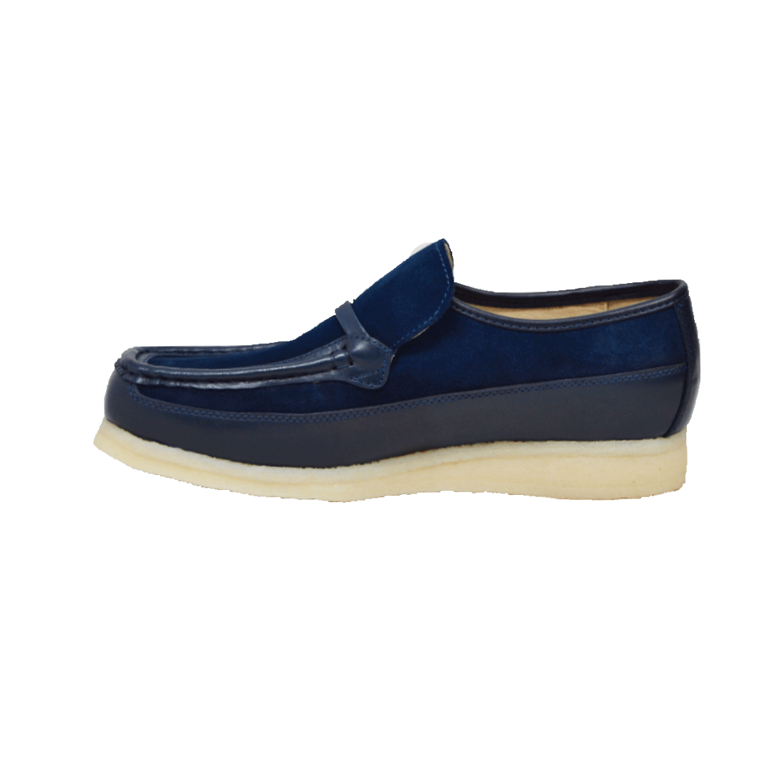 British Walkers Power Plus Leather and Suede Men’s Crepe Sole Slip On Shoes