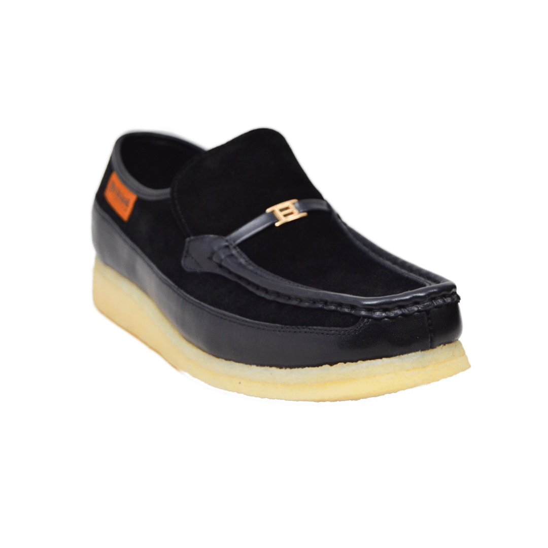 British Walkers Power Plus Leather and Suede Men’s Crepe Sole Slip On Shoes