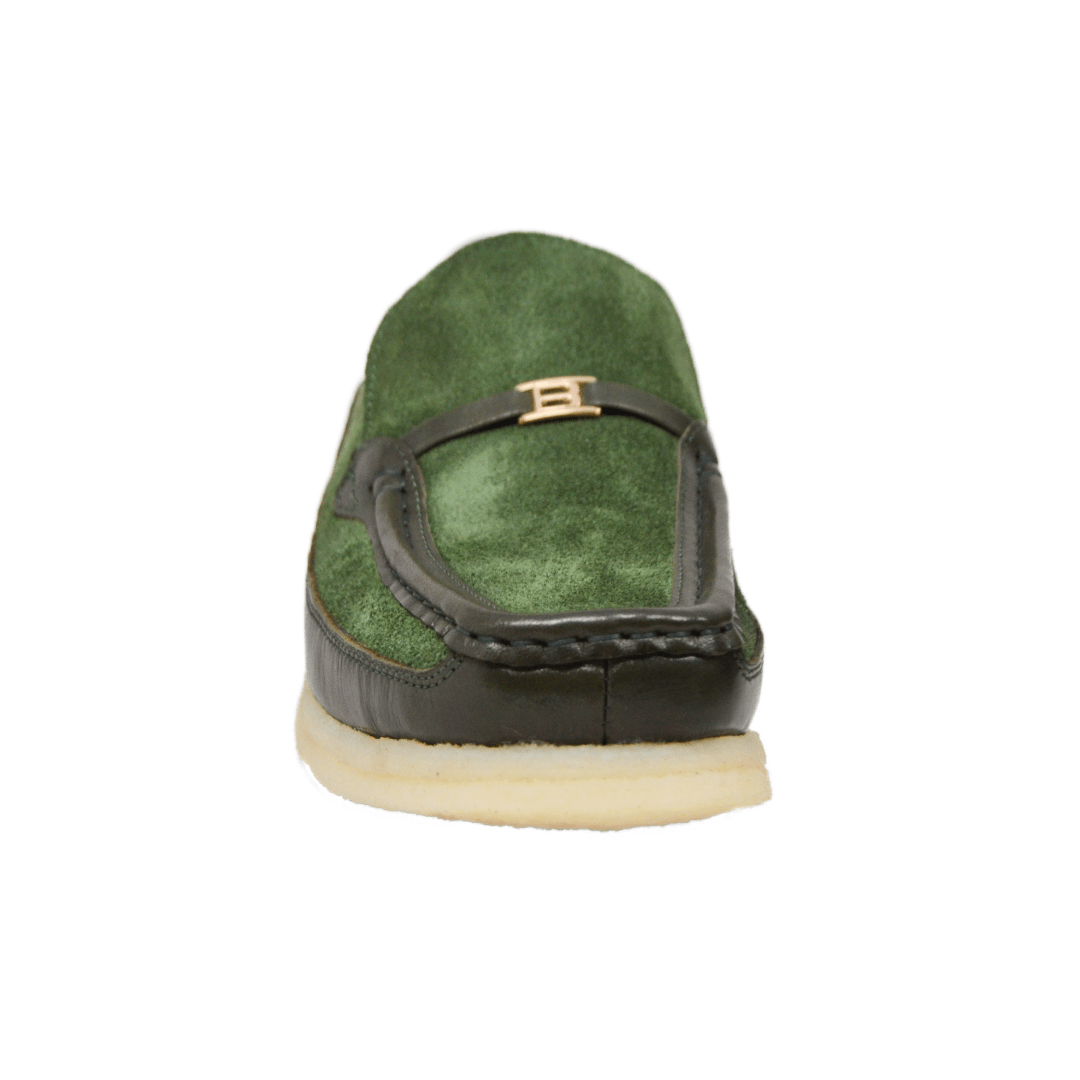 British Walkers Power Plus Leather and Suede Men’s Crepe Sole Slip On Shoes