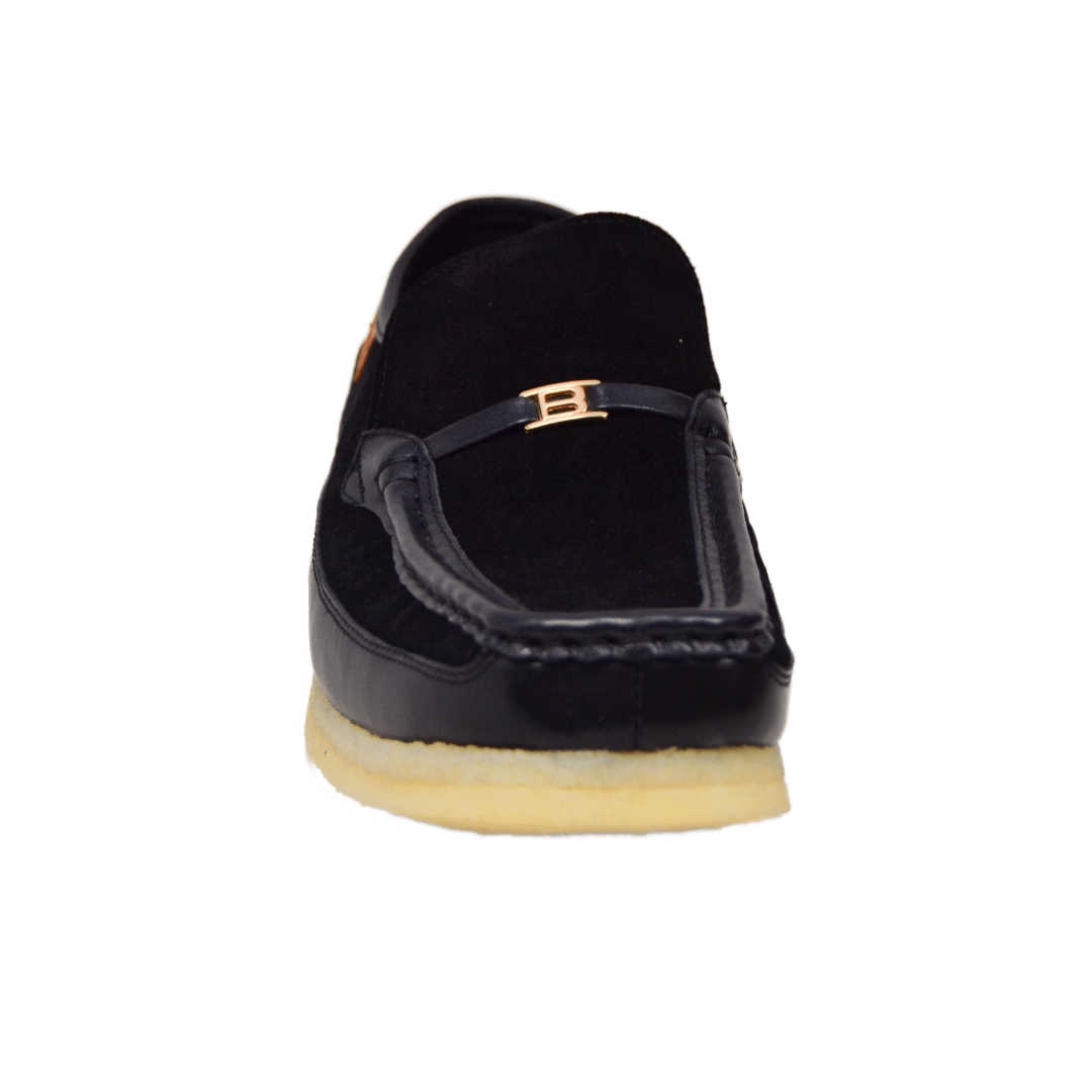 British Walkers Power Plus Leather and Suede Men’s Crepe Sole Slip On Shoes