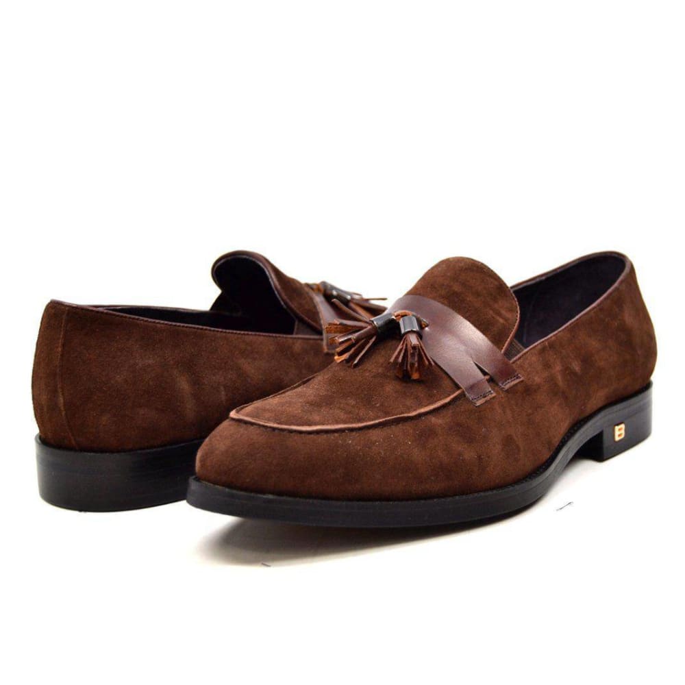 British Walkers Space Men's Elegant Suede Slip On Dress Shoes