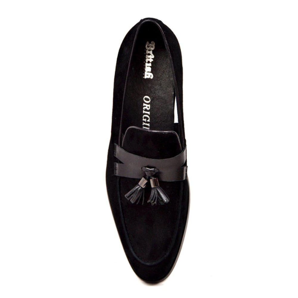British Walkers Space Men's Elegant Suede Slip On Dress Shoes