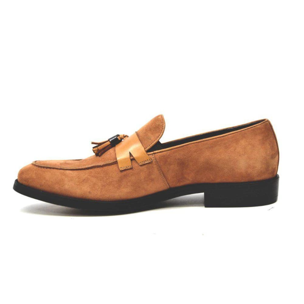 British Walkers Space Men's Elegant Suede Slip On Dress Shoes