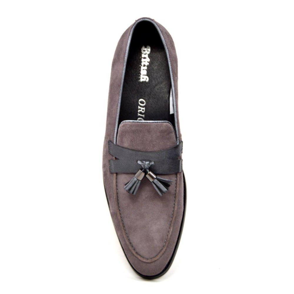 British Walkers Space Men's Elegant Suede Slip On Dress Shoes