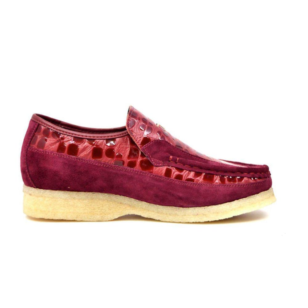 British Walkers Stone Pattern Men’s Suede Crepe Sole SlipOn Shoes – Handcrafted Textured Classic with Retro Urban Style