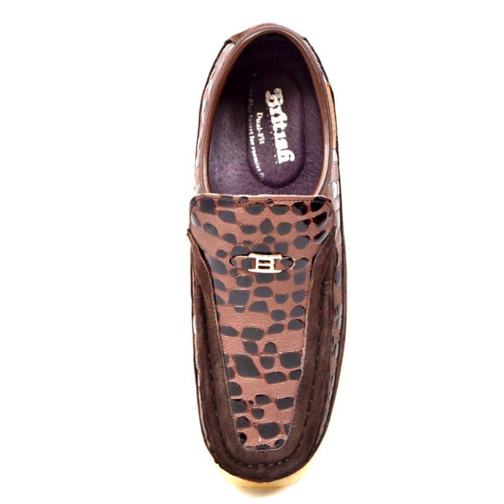 British Walkers Stone Pattern Men’s Suede Crepe Sole SlipOn Shoes – Handcrafted Textured Classic with Retro Urban Style