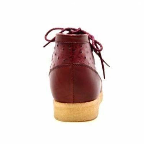 British Walkers Walker 100 – Burgundy Ostrich Leather Men’s Chukka Boot Exotic Prestige Craft with Timeless Luxe Power