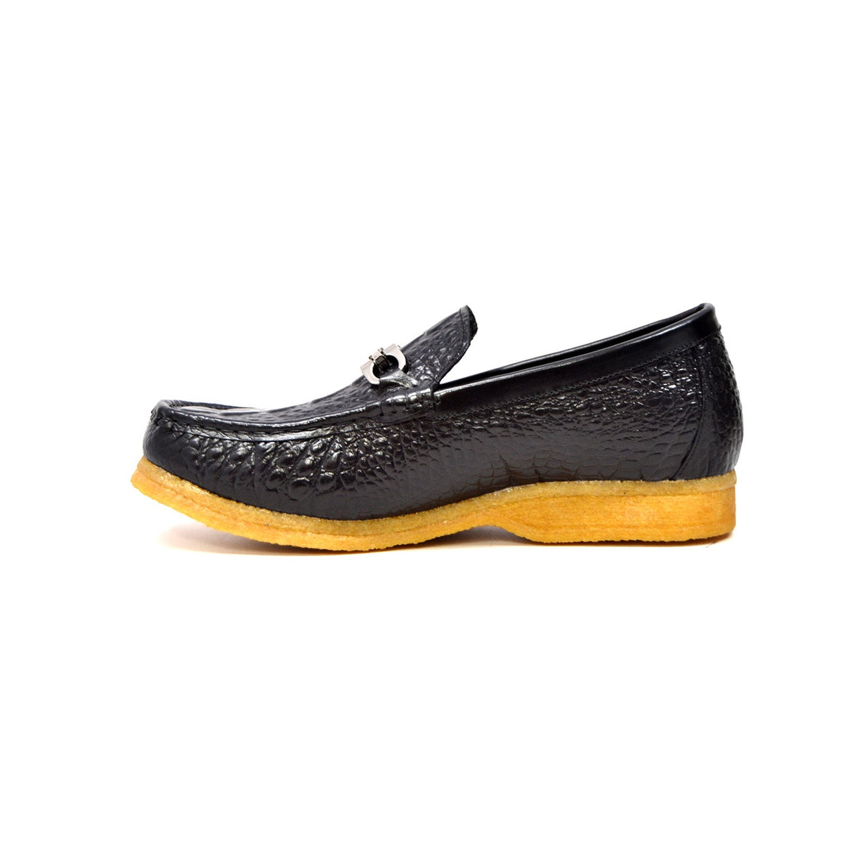 British Walkers Chain Low Cut Stylish And Comfortable Croc Leather Slip-On With Crepe Sole — product view 3