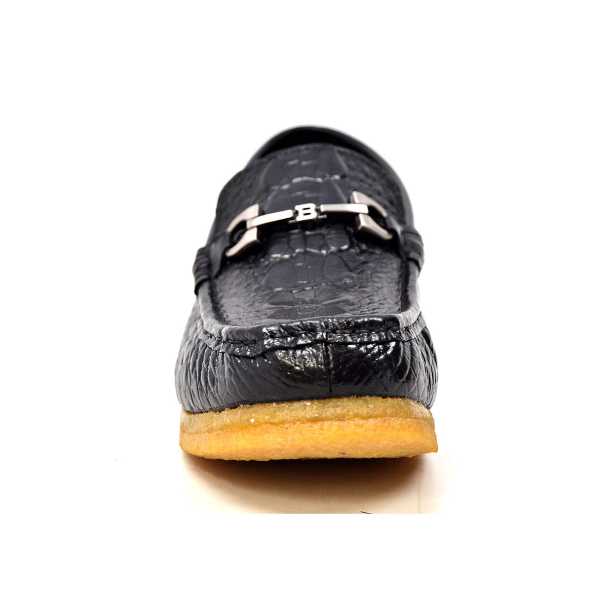 British Walkers Chain Low Cut Stylish And Comfortable Croc Leather Slip-On With Crepe Sole — product view 7