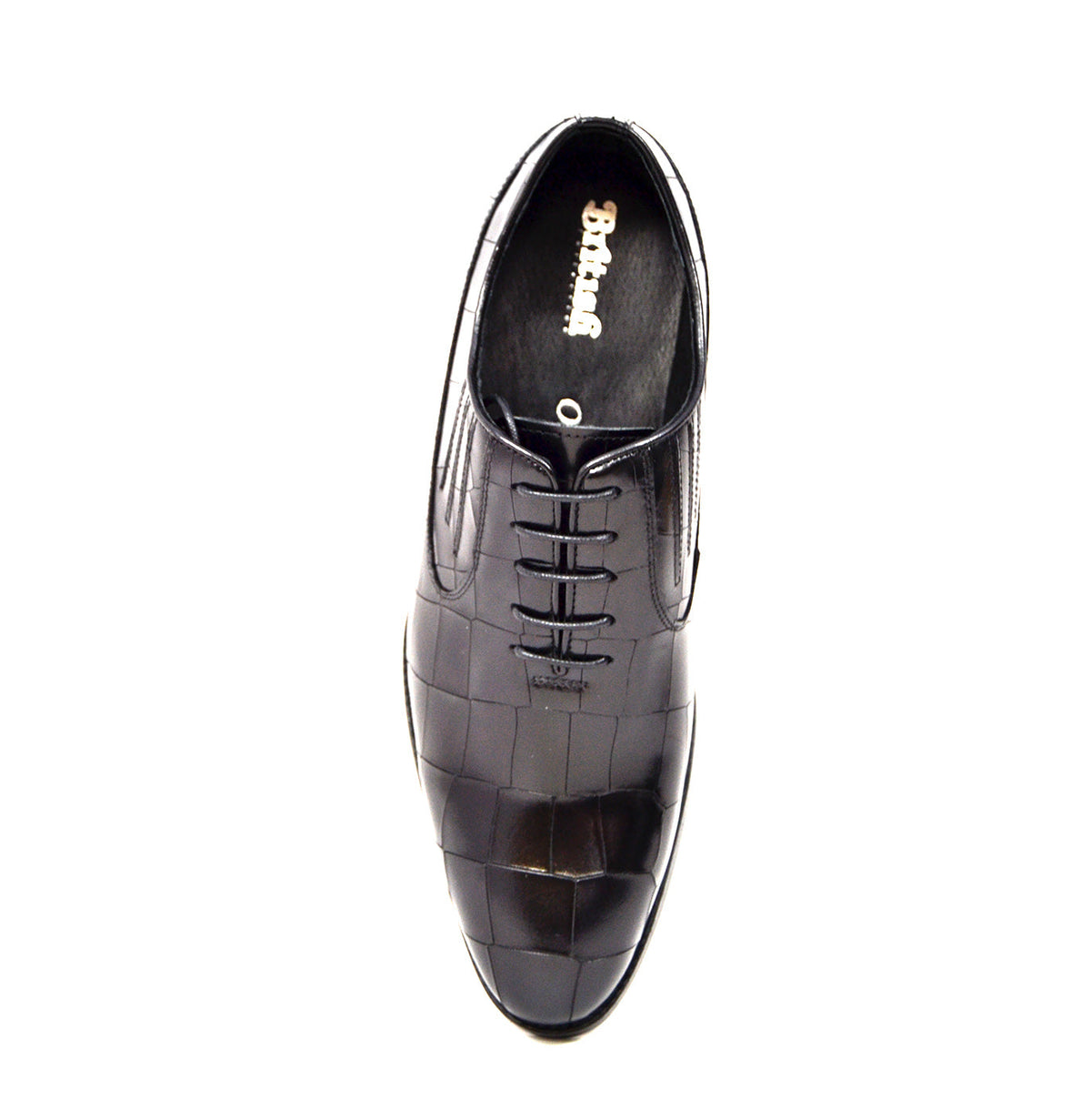 British Walkers Phoenix Oxford Leather Dress Shoes - Black & Bordeaux — product view 6