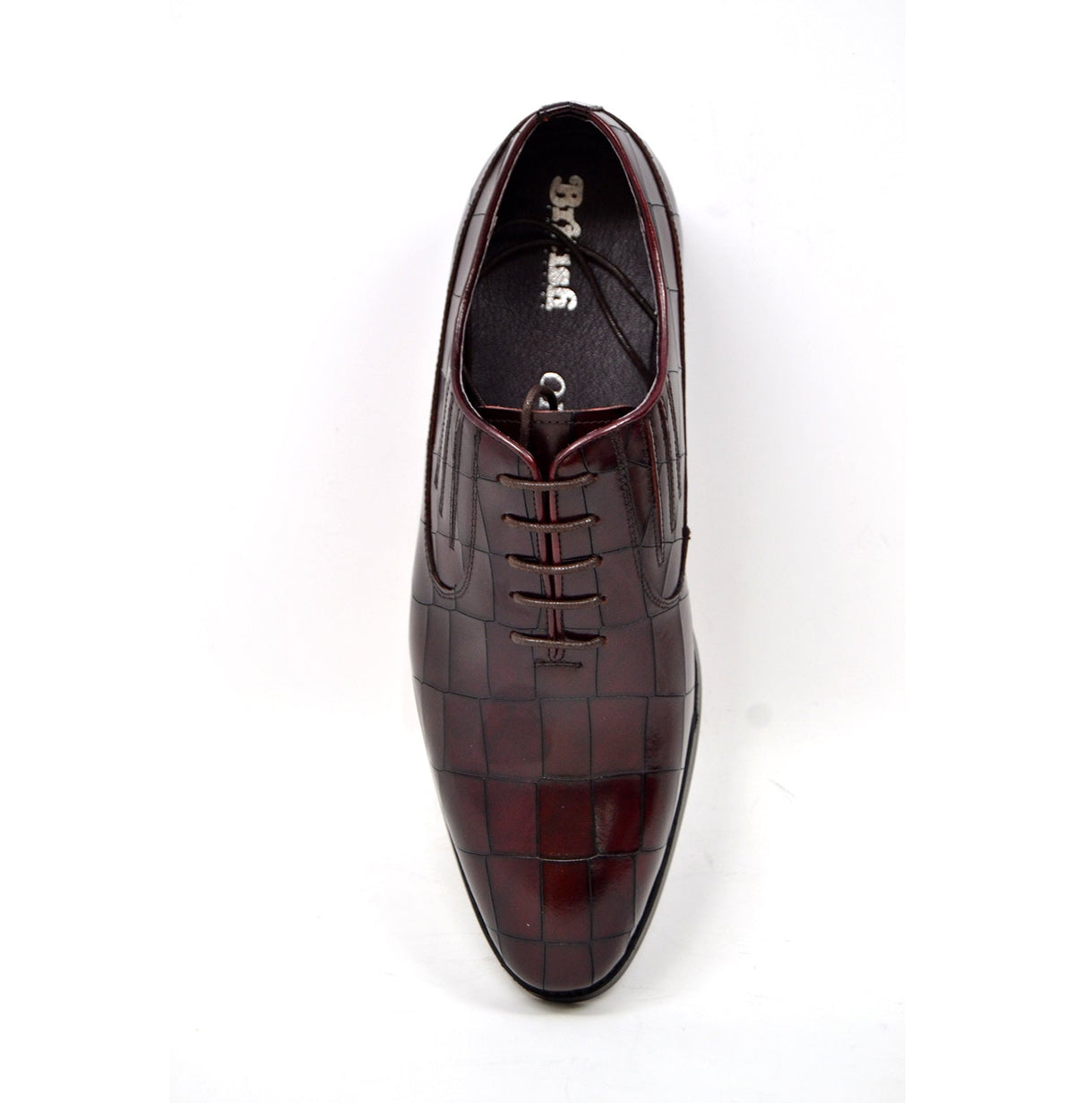British Walkers Phoenix Oxford Leather Dress Shoes - Black & Bordeaux — product view 13