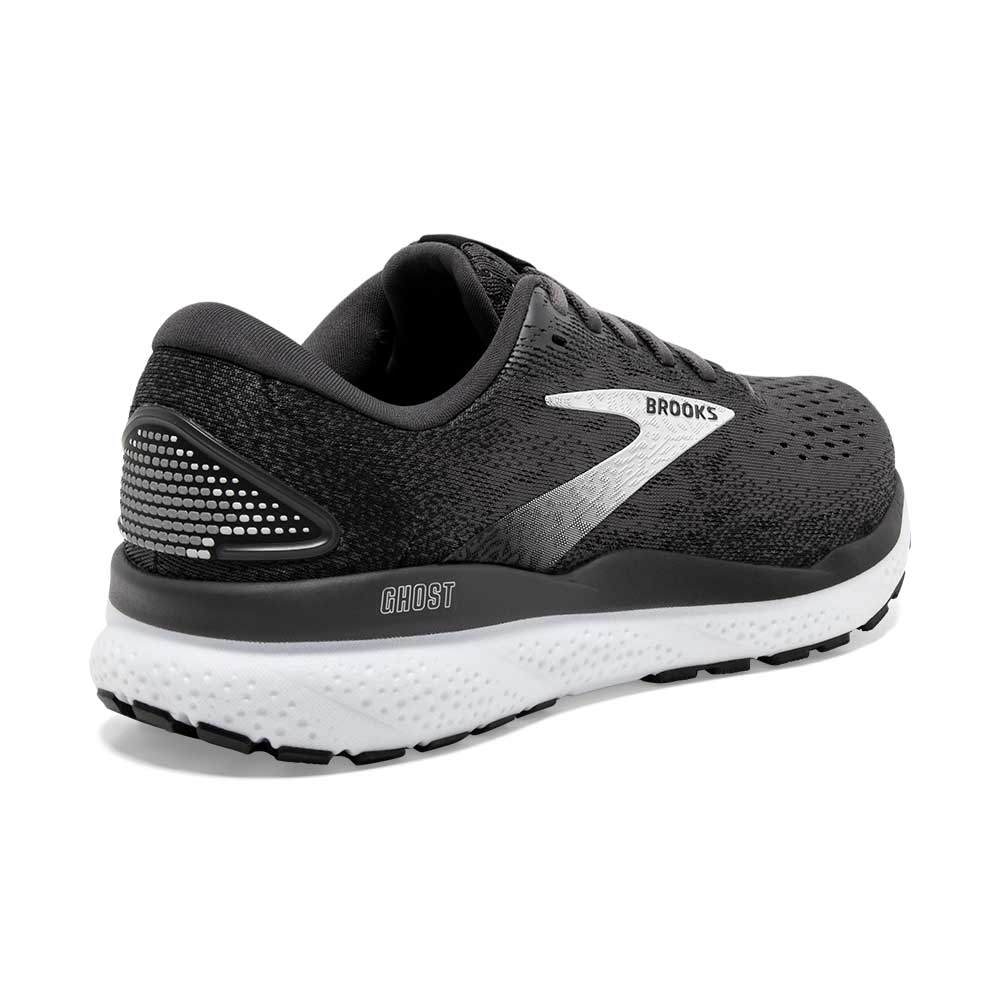 Brooks Ghost 16 Women’s Neutral Road Performance Running Shoe Black Grey White 1204071B090