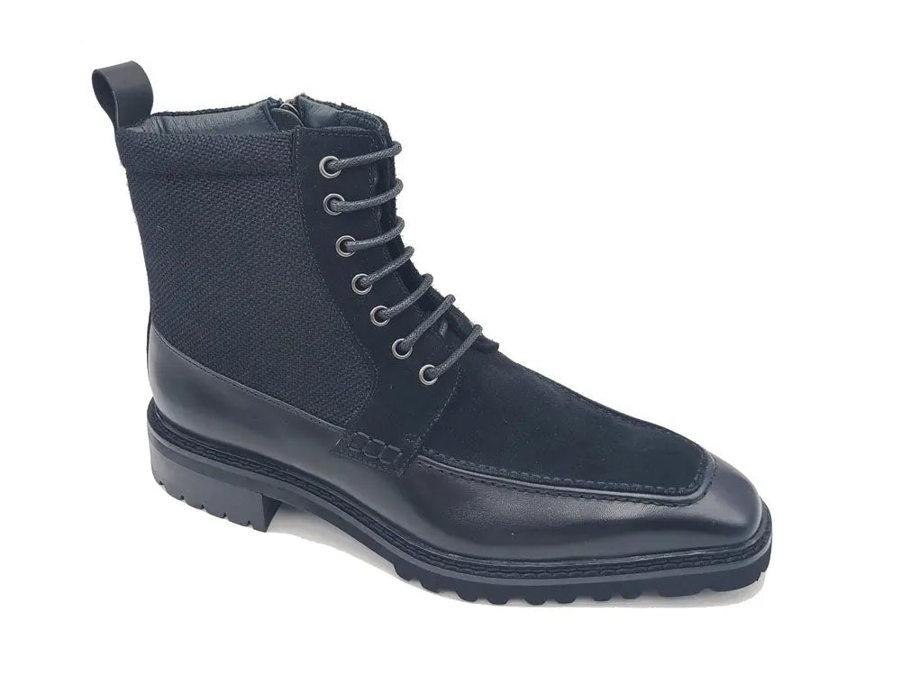 Carrucci Shoes Burnished Calfskin Slip On Boot Lug Sole Calfskin KB51617
