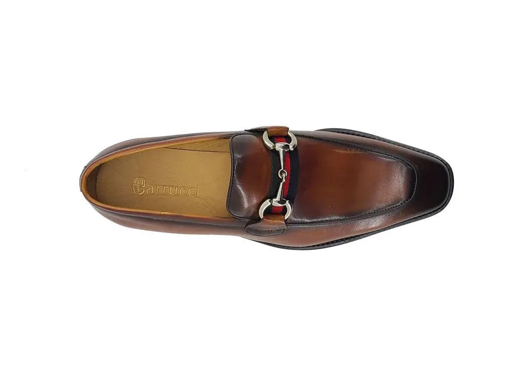 Carrucci Shoes Burnished Calfskin Slip On Loafer Calfskin KS50928R