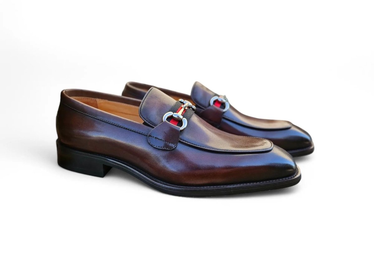 Carrucci Shoes Burnished Calfskin Slip On Loafer Calfskin KS50928R