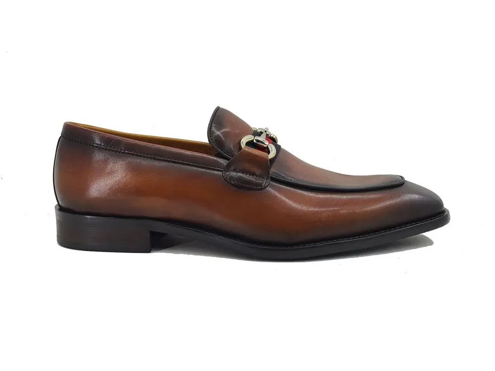Carrucci Shoes Burnished Calfskin Slip On Loafer Calfskin KS50928R