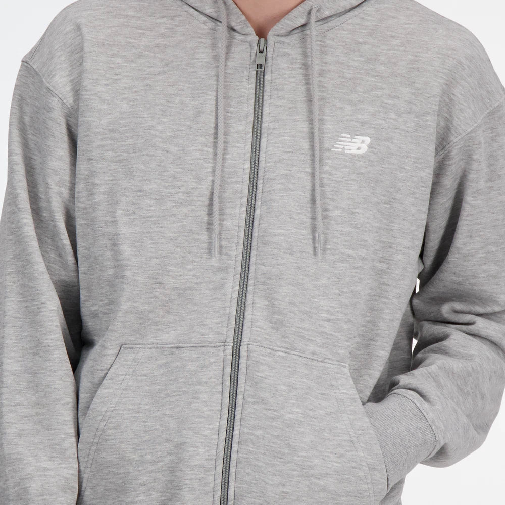 New Balance Sport Essentials Men's Full-Zip Hoodie — Gray