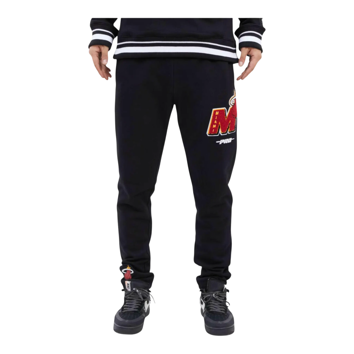 Pro Standard NBA Miami Heat Mash Up Logo Men's Sweatpants — Black – product view 1