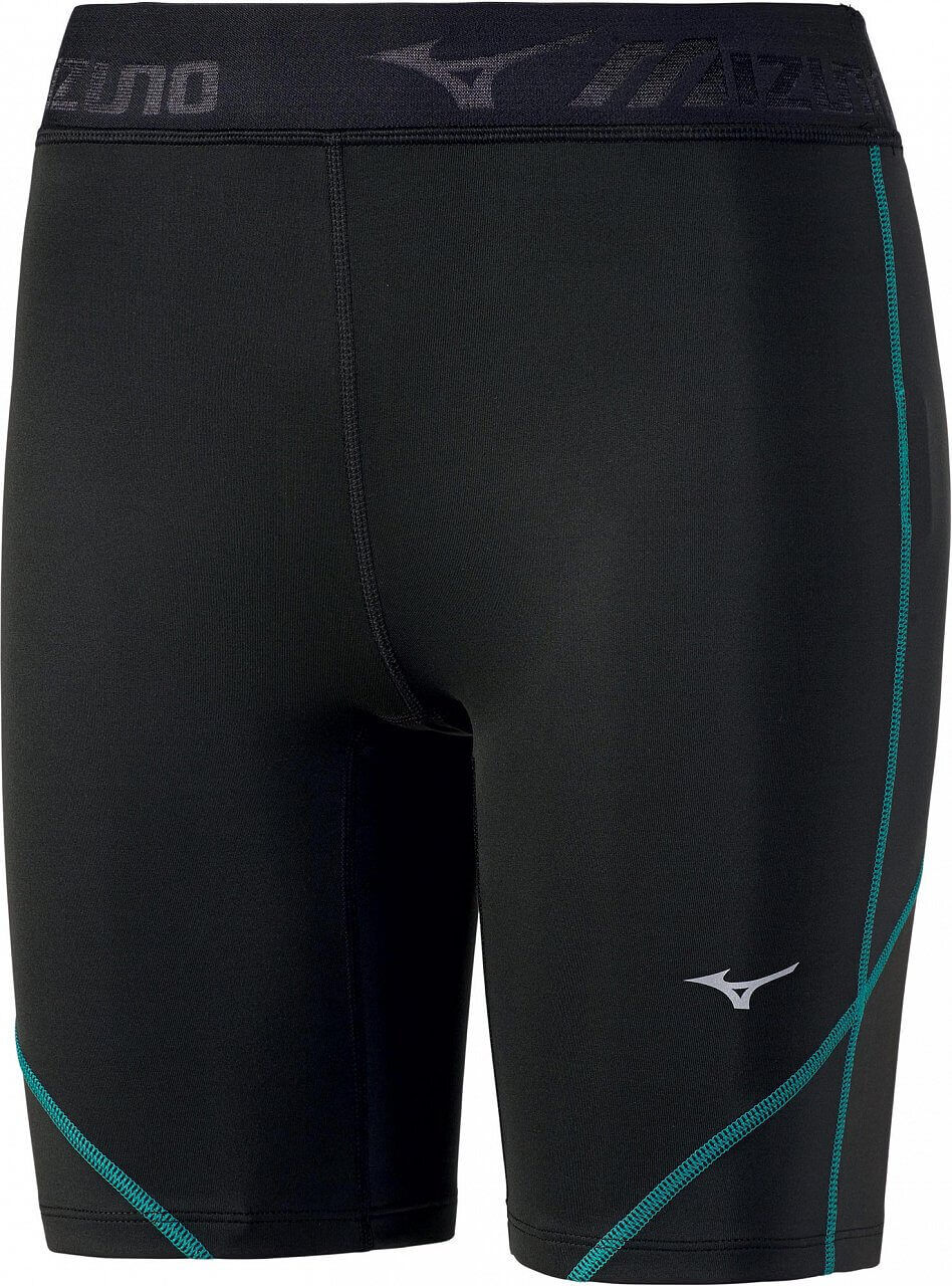 Mizuno Impulse Core Mid Tights Zip Pocket Women's Shorts — Black