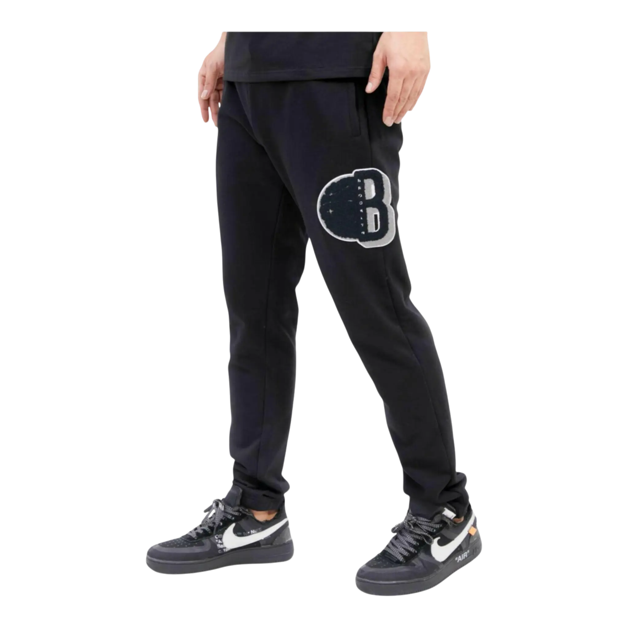 Pro Standard NBA Brooklyn Nets Mash Up Logo Men's Sweatpants β Black