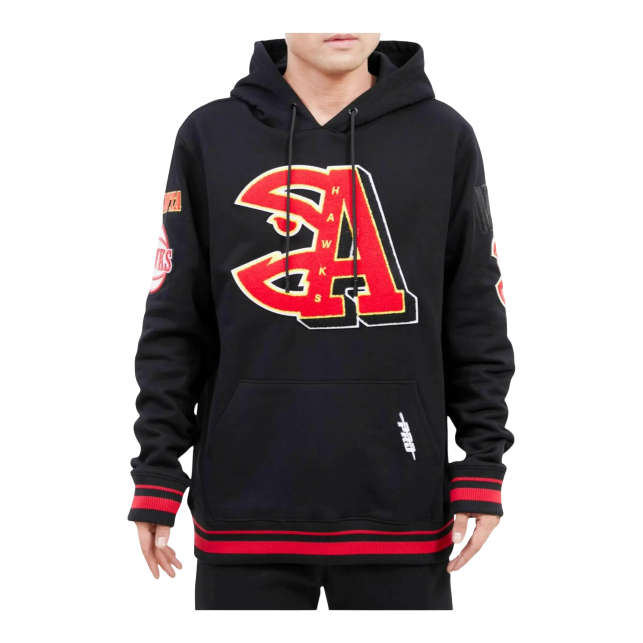 Pro Standard NBA Atlanta Hawks Mash Up Logo P/O Men's Hoodie — Black