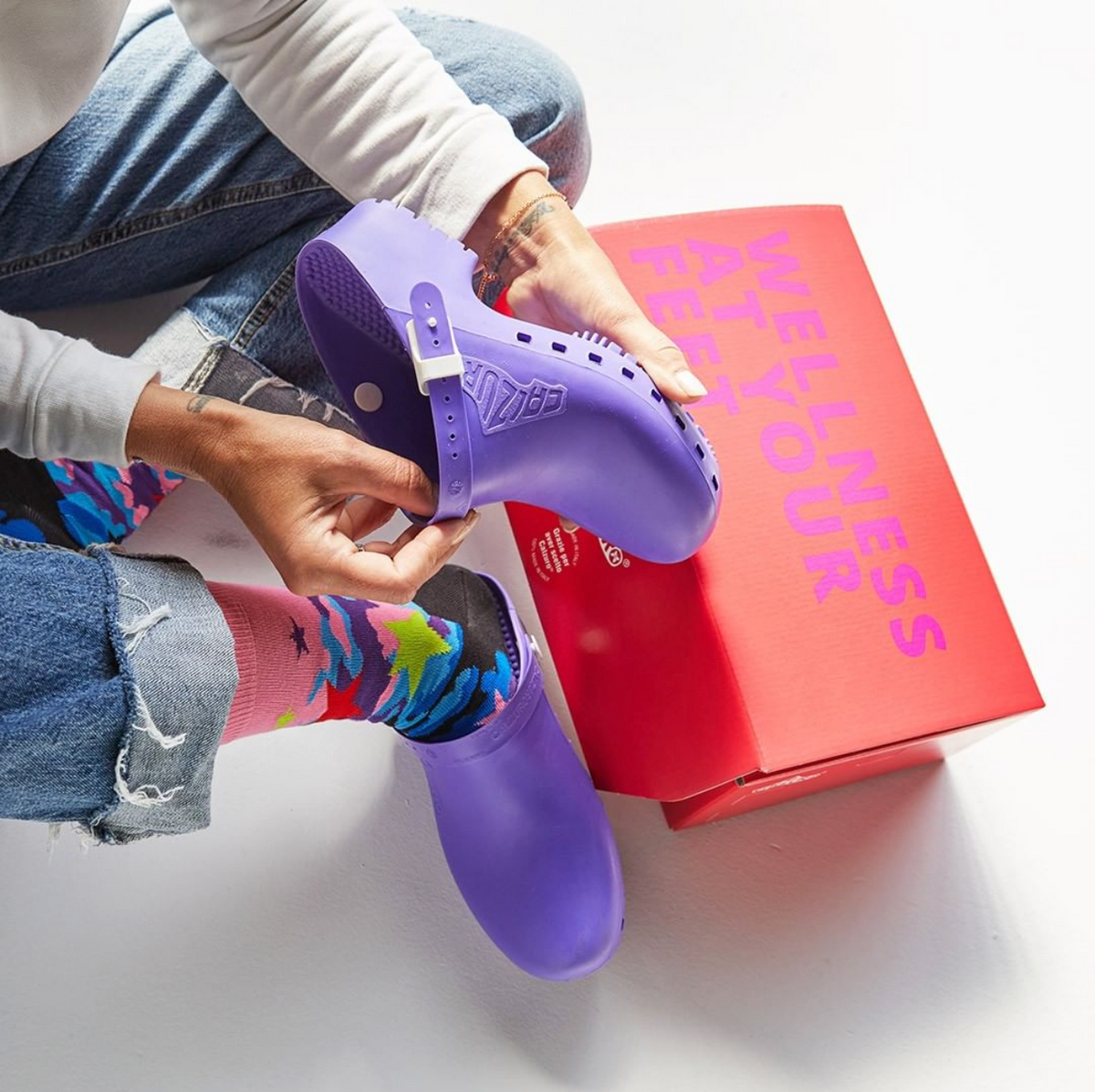 Calzuro Classic Without Holes Purple – product view 2