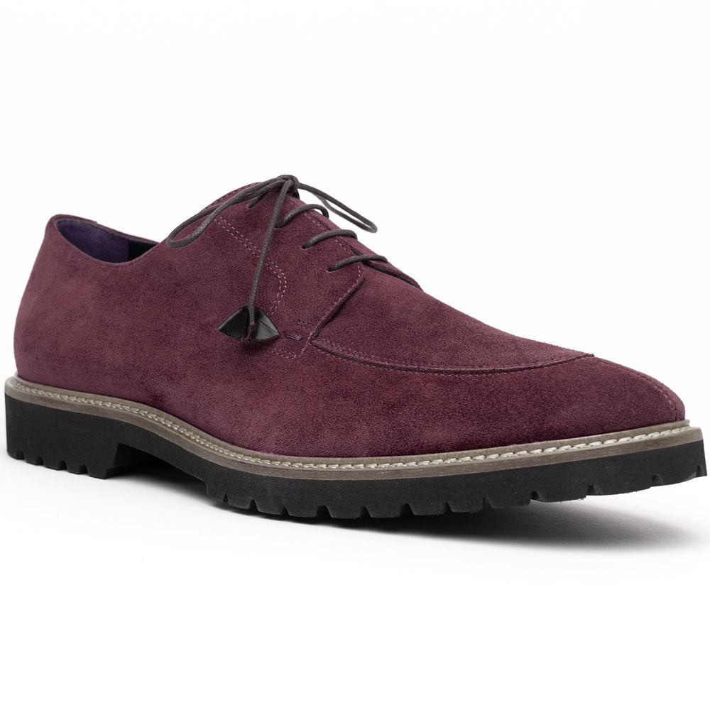 Zelli Italia Men's 26-220-BDX CAMPO Sueded Goatskin Lace Up, Bordeaux