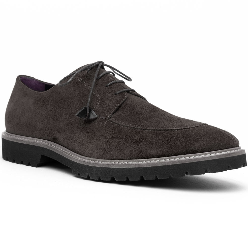 Zelli Italia Men's 26-220-GRY CAMPO Sueded Goatskin Lace Up, Grey
