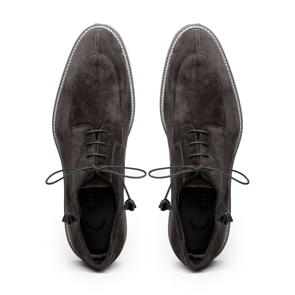 Zelli Italia Men's 26-220-GRY CAMPO Sueded Goatskin Lace Up, Grey