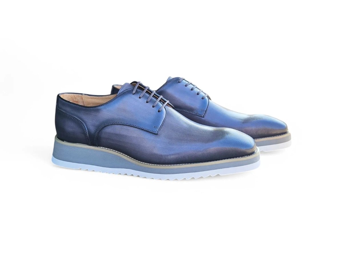 Carrucci Shoes Burnished Lace up Leather Derby Men's Leather KS51526
