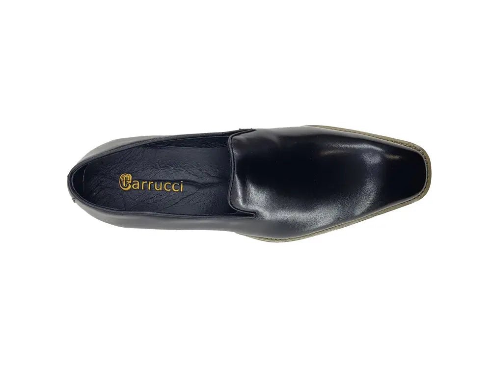 Carrucci Shoes Burnished Wholecut Loafer Leather KS51503