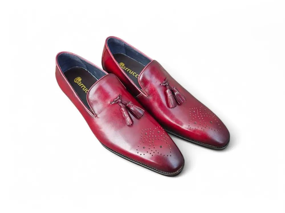 Carrucci Shoes Burnished Wholecut Tassel Loafer Leather KS50347