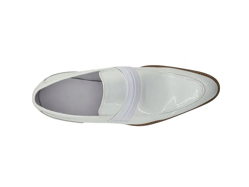 Carrucci Shoes Contrast Penny Loafer Patent Leather KS479601P