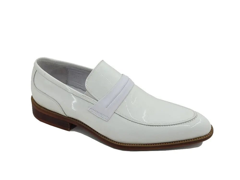 Carrucci Shoes Contrast Penny Loafer Patent Leather KS479601P