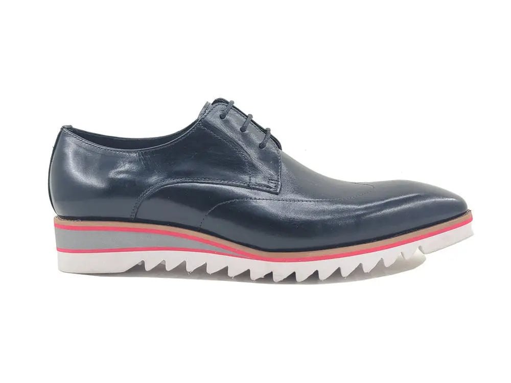 Carrucci Shoes Men's Plain Toe Wing Tip Blucher Oxford Leather KS55004