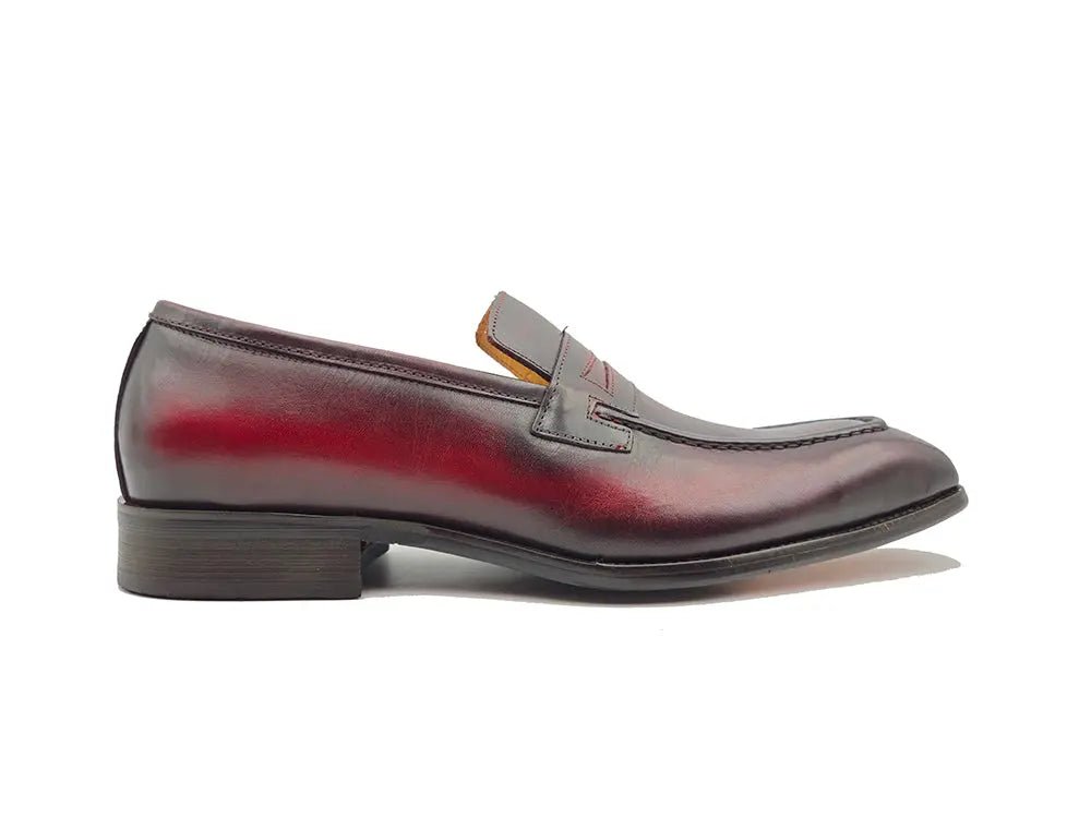Carrucci Shoes Patina Finished Penny Loafer Men’s Leather Slip On