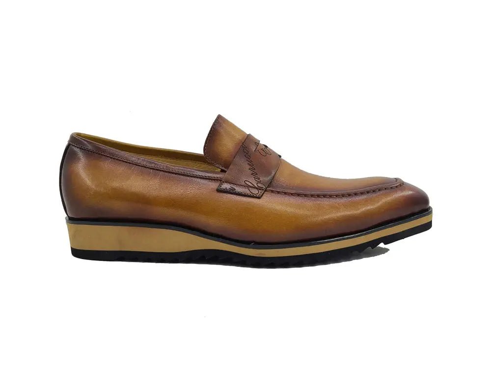 Carrucci Shoes Penny Loafer Leather Lightweight Sole KS51601
