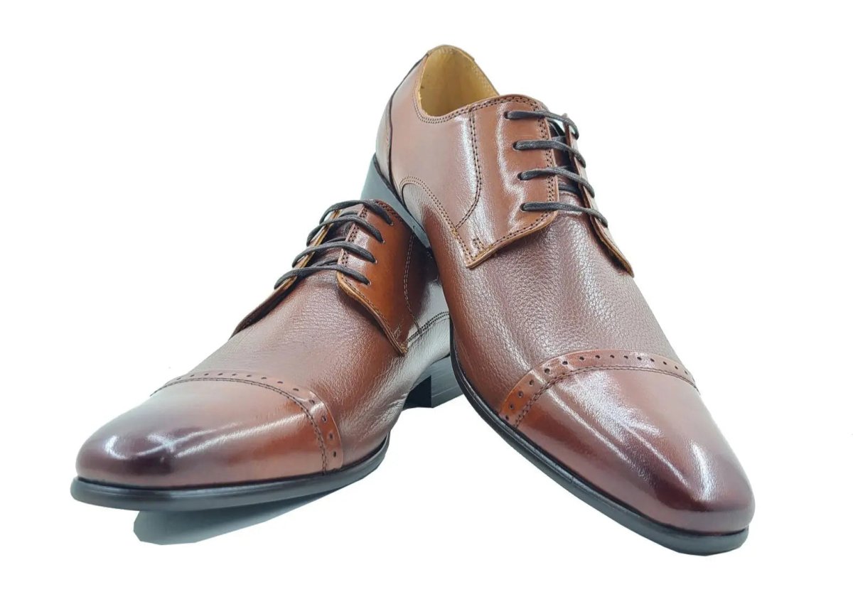 Carrucci Shoes Shoes Textured Leather Blucher Leather KS224003