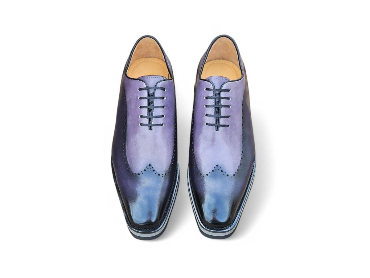 Carrucci Shoes Two Tone Oxford Men's Calfskin Leather KS51533T