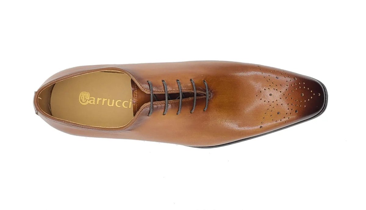 Carrucci Shoes Wholecut Calf Oxford Men's Leather KS50336