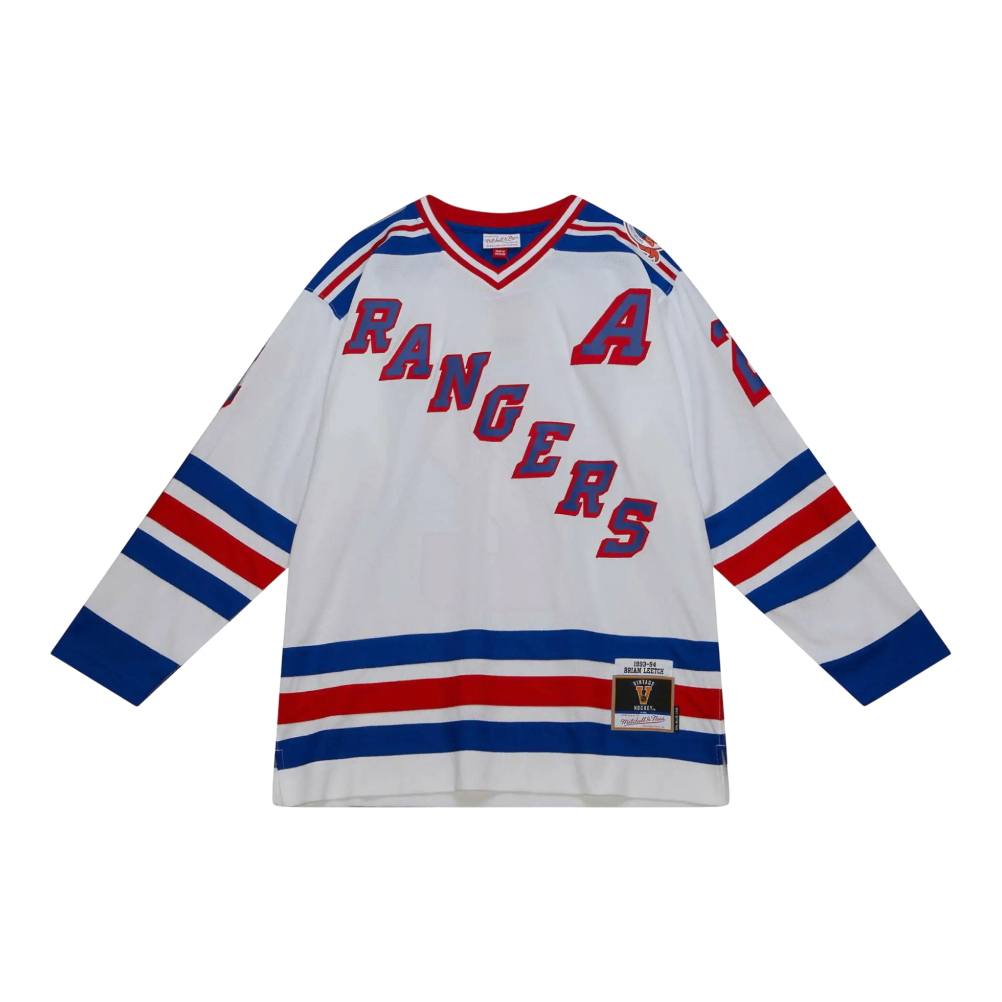 Mitchell & Ness Blue Line Brian Leetch New York Rangers 1993 Men's Jersey — White