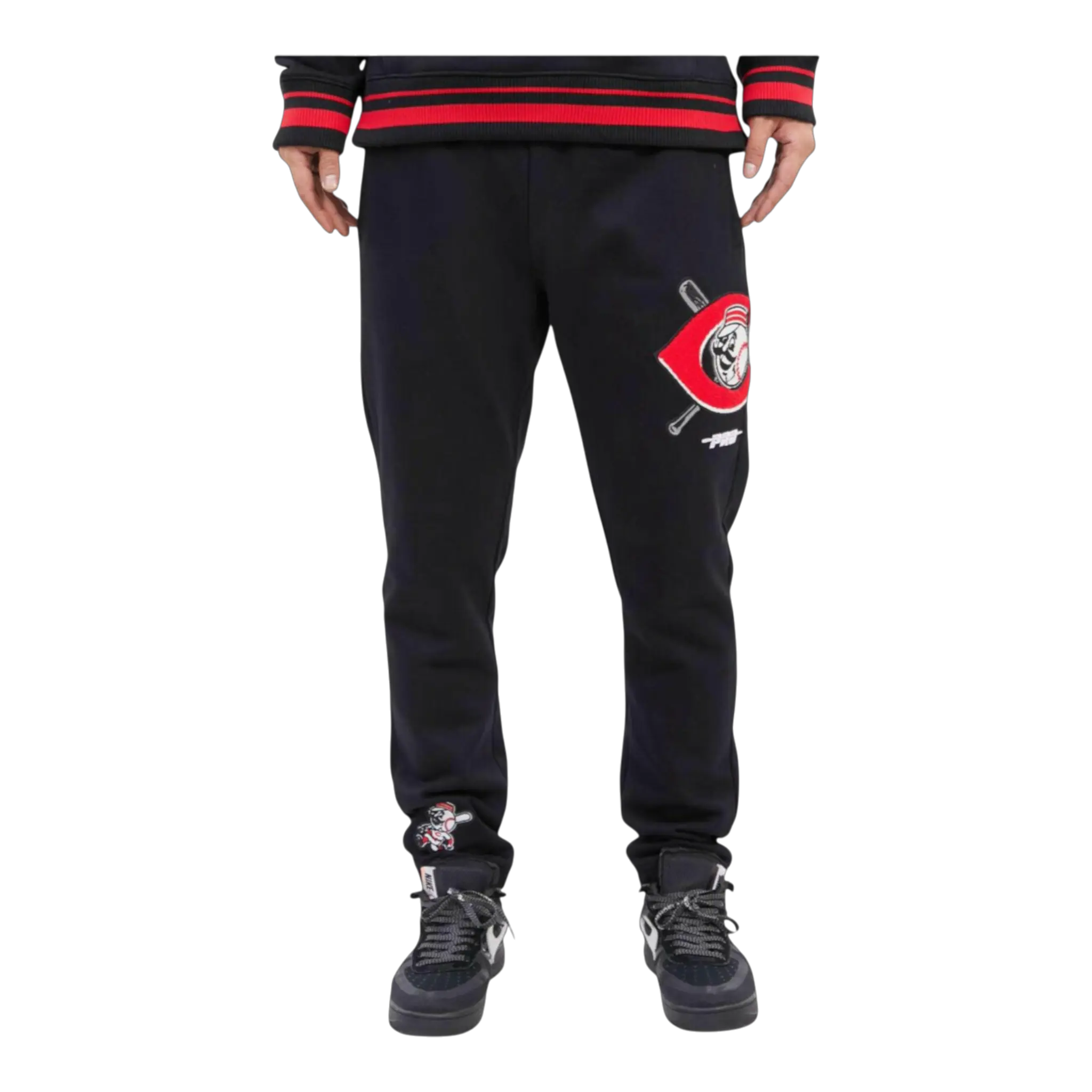 Pro Standard Cincinnati Reds Mash Up Logo Men's Sweatpants — Black