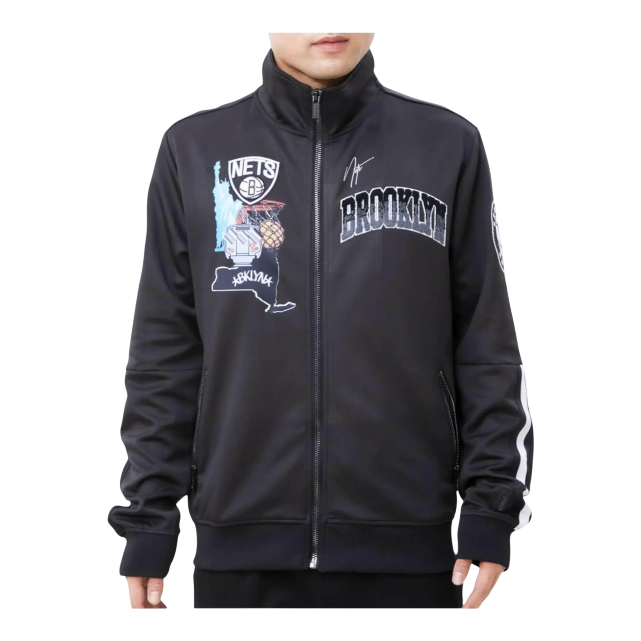 Pro Standard Brooklyn Nets Home Town Men's Track Jacket β Black