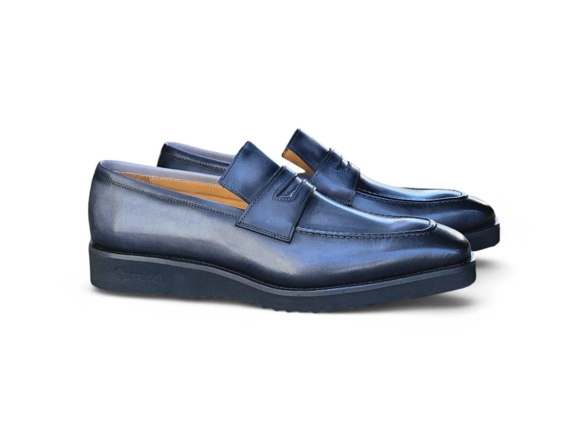 Carrucci Shoes Chic Patina Burnished Penny Loafer Leather KS51803