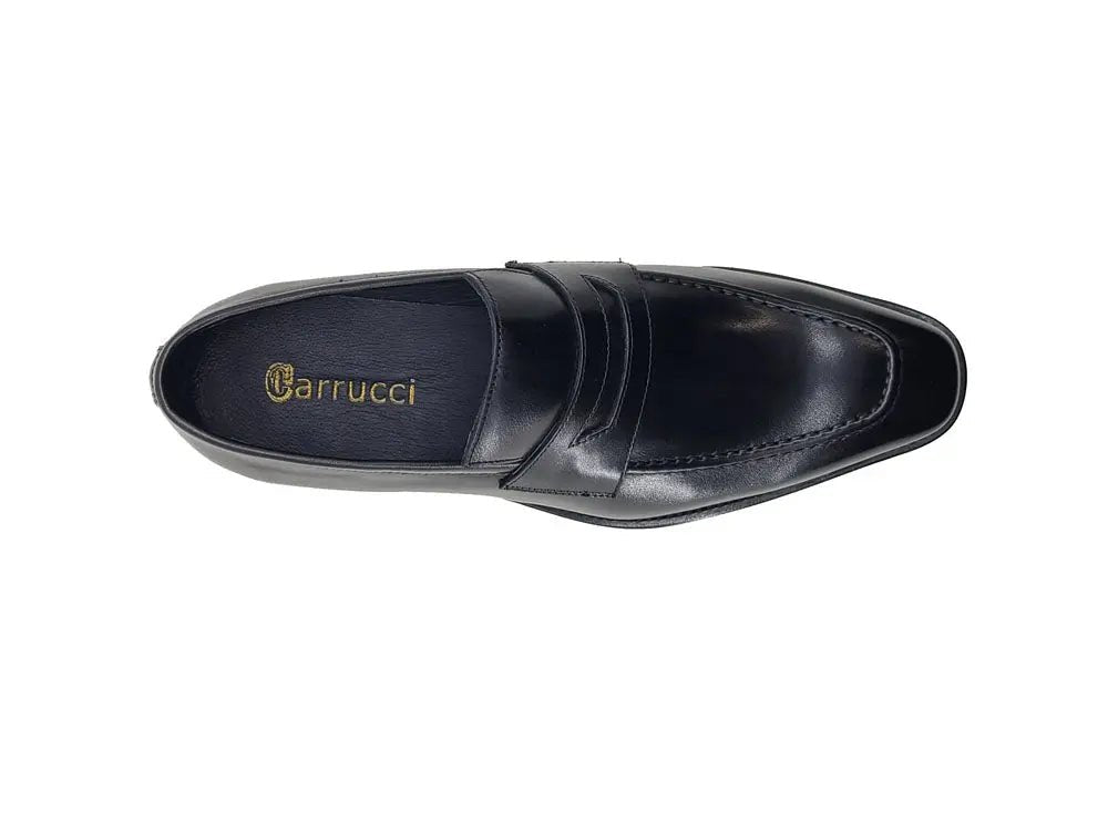 Carrucci Shoes Chic Patina Burnished Penny Loafer Leather KS51803