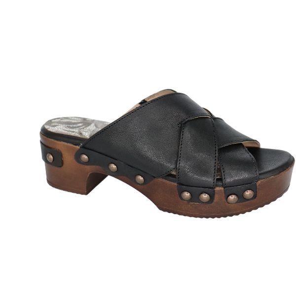 Eric Michael Chili Women’s Leather Block Heel Sandal