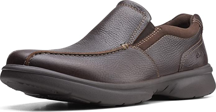 Clarks Originals Originals Bradley Step Men's Brown Leather Oxford Slip On Shoes 26153159